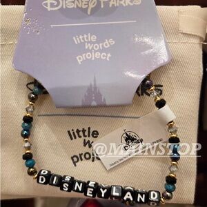 Disney Parks Little Words Project Bracelet Disneyland Blue & Black 2026